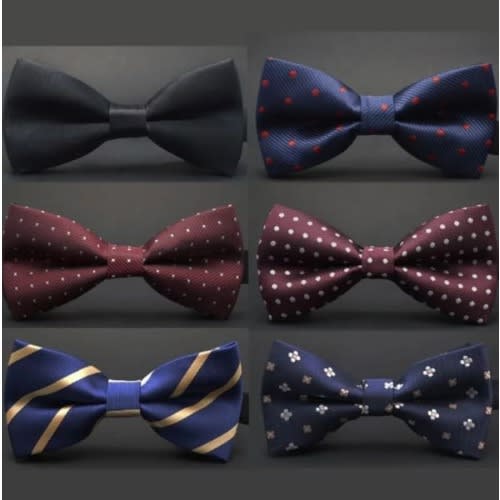 Bow Tie With Pocket Filler - 6pcs - Multicolor