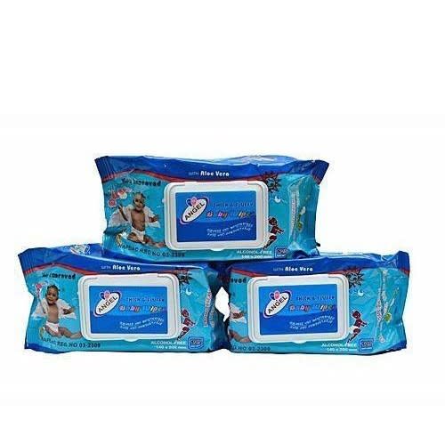 Angel Baby Wipes - 125pcs X 3