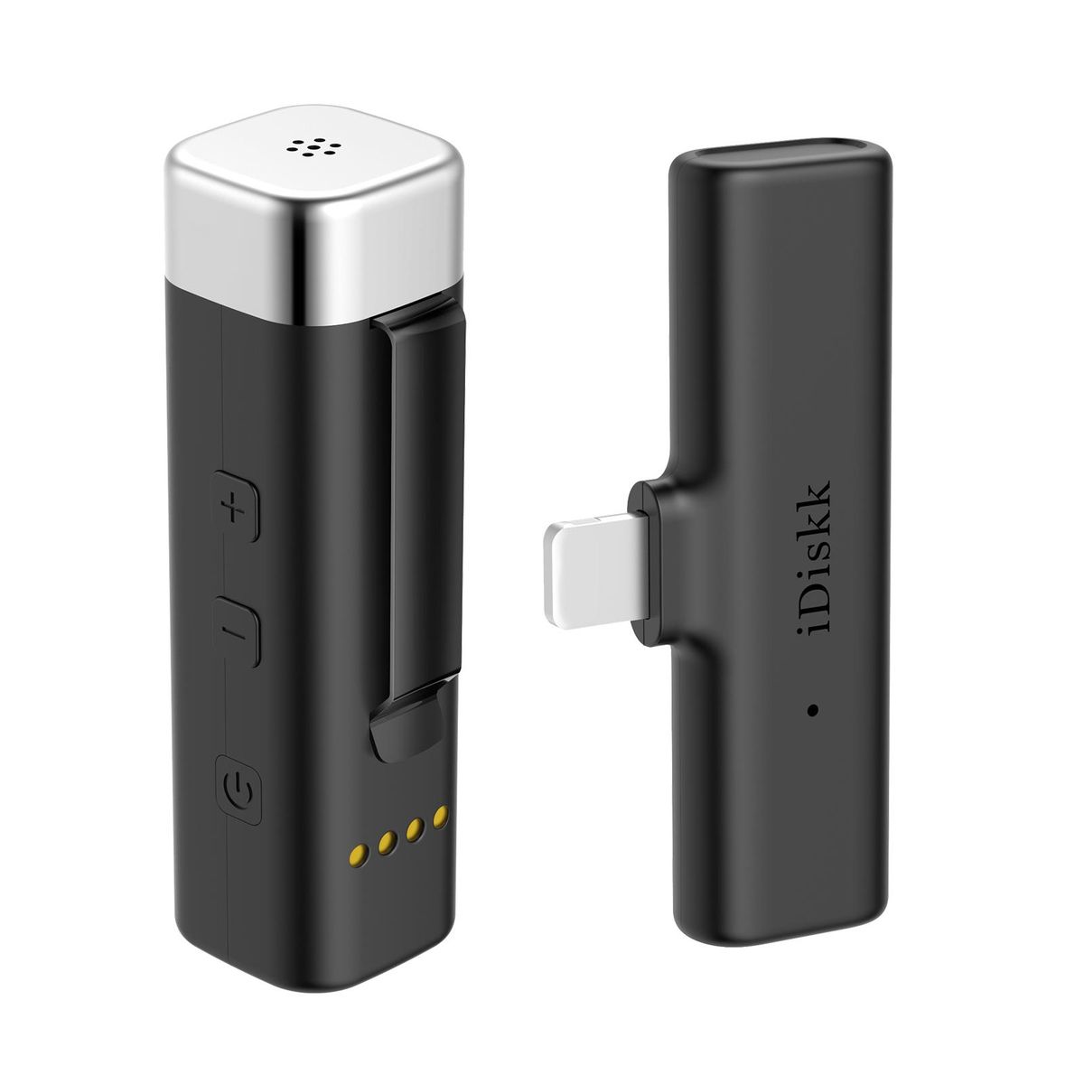Mini Wireless Lavalier 2.4G Microphone 360° Omnidirectional Lapel Mic Noise Reduction Compatible with iPhone Smartphone Tablet 15m Transmit Distance for YouTube Facebook Live Streaming Video Recording Vlog Interview Online C