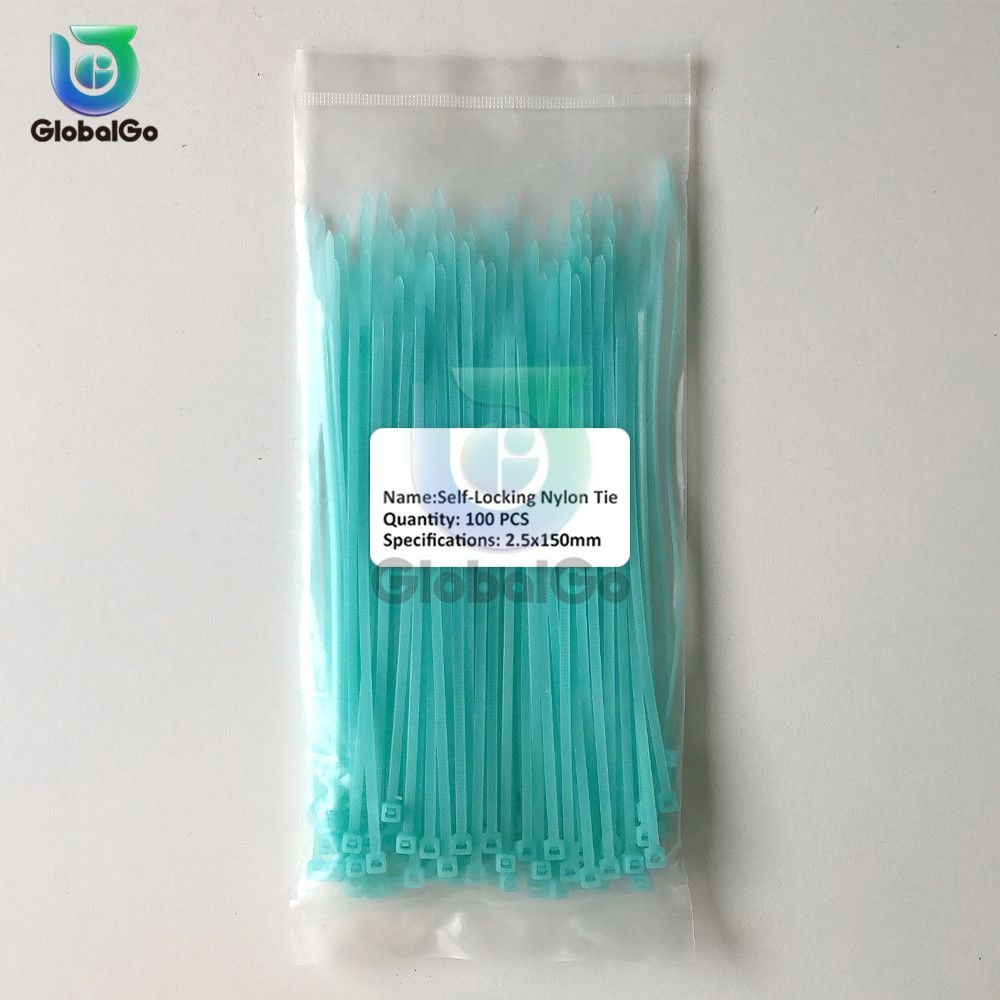 100pcsLot 150mm Self Locking Nylon Cable 13 Color Plastic