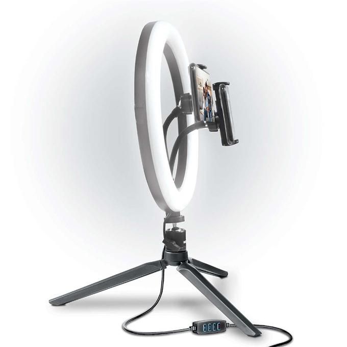 26cm Dimmable 3 Colors and RGB Beauty Mirror Live Ring Light with Tripod and Phone Holder