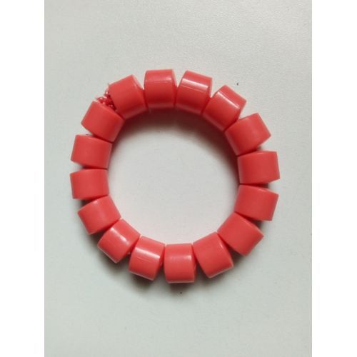 Traditional Coral Plastic Bead Bracelet