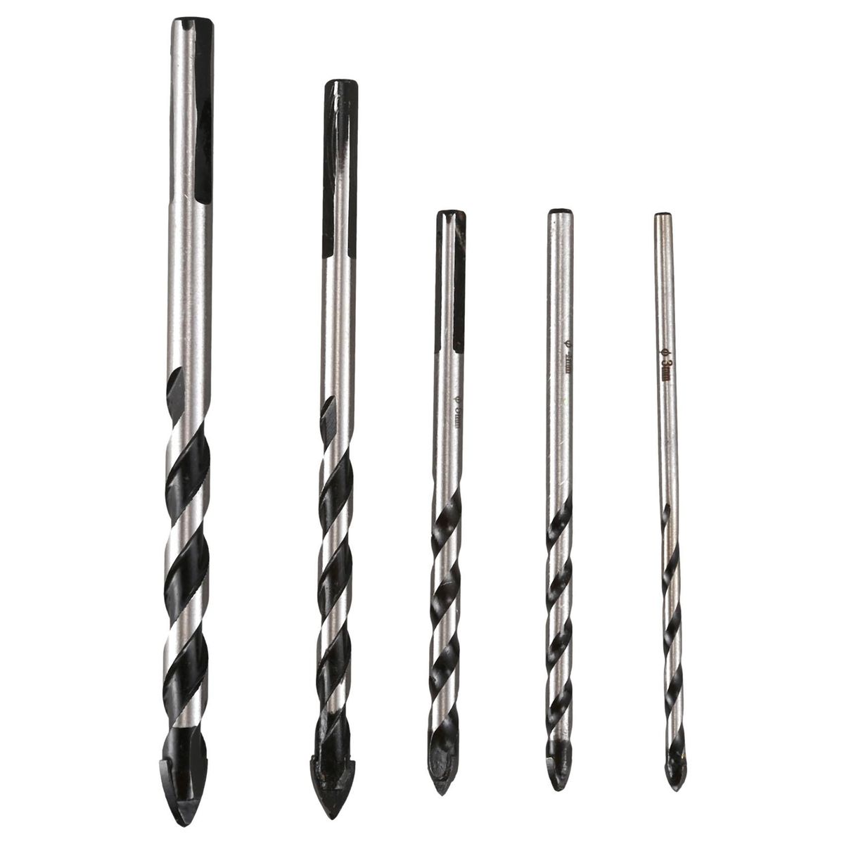 5 Pieces Tungsten Carbide Drill Bit Set(3mm 4mm 5mm 6mm 8mm)