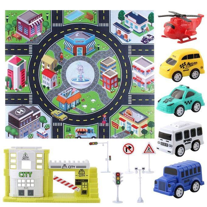 Car Track Rug Game Play Mat For Kids Carpet Street Road Toy Floor Fun