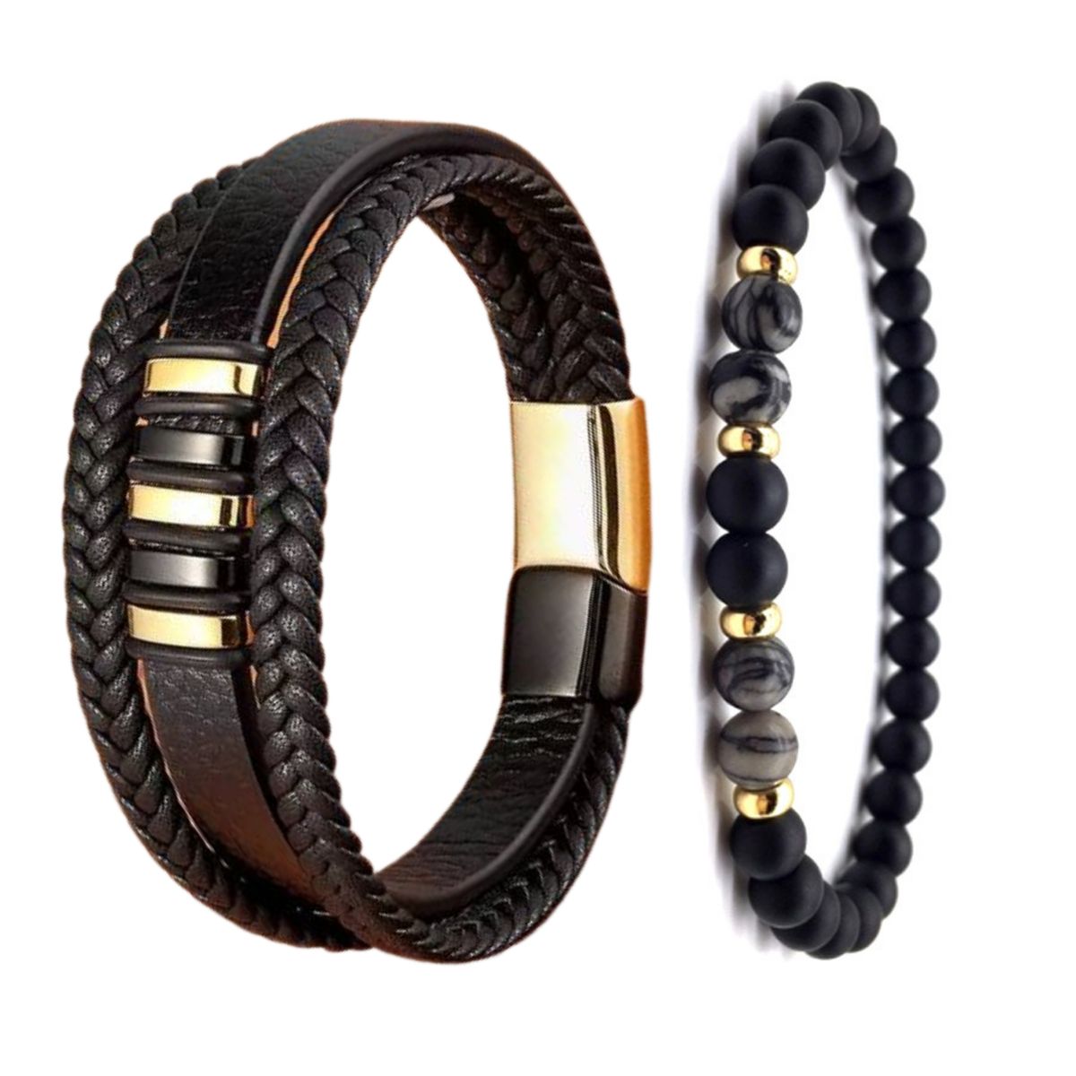 2 Sets Of Men Unisex Exotic Bracelets