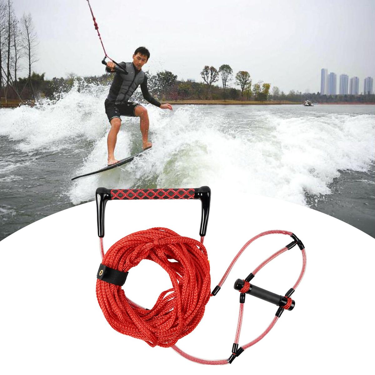 Water Ski Rope Kneeboard Floating Surf Rope Wakeboard