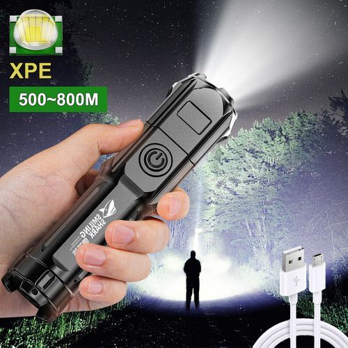 Flashlight Strong Work Light USB Rechargeable LED Lamp