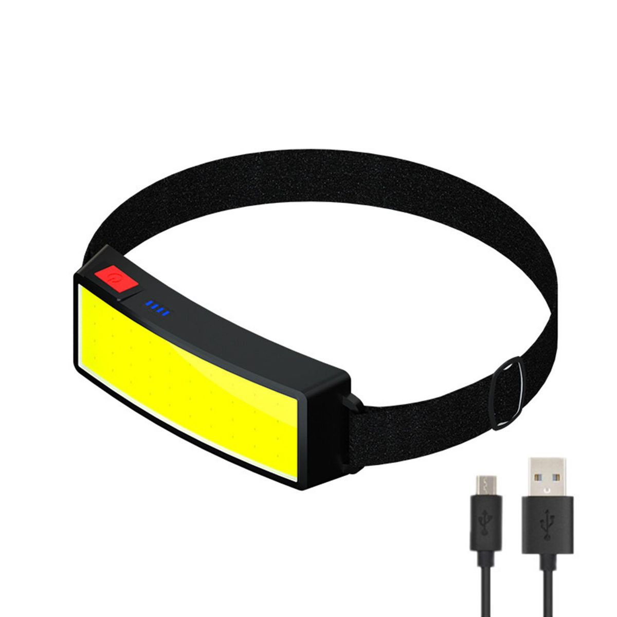 Head-Mounted Flashlight Outdoor Camping Fishing LED Lamp Black