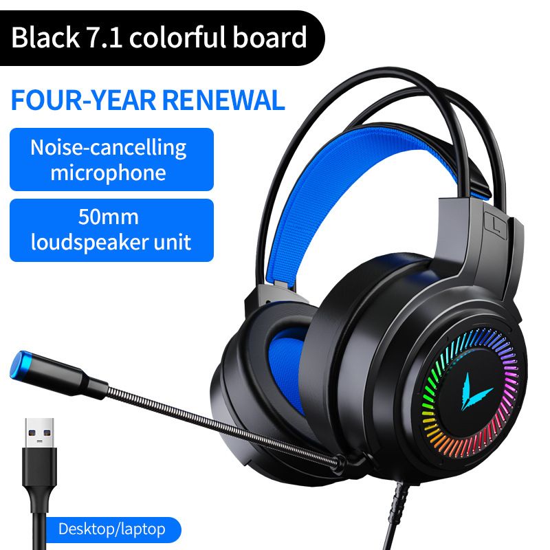 Professional Led Light USB 3.5mm Wired Gaming Headphone Game