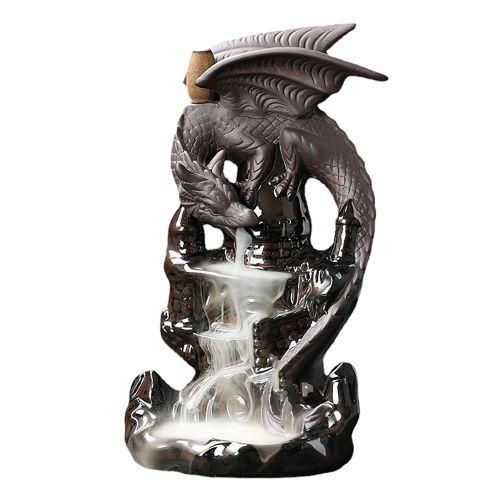 Incense Waterfall Incense Burner Ceramic Dragon