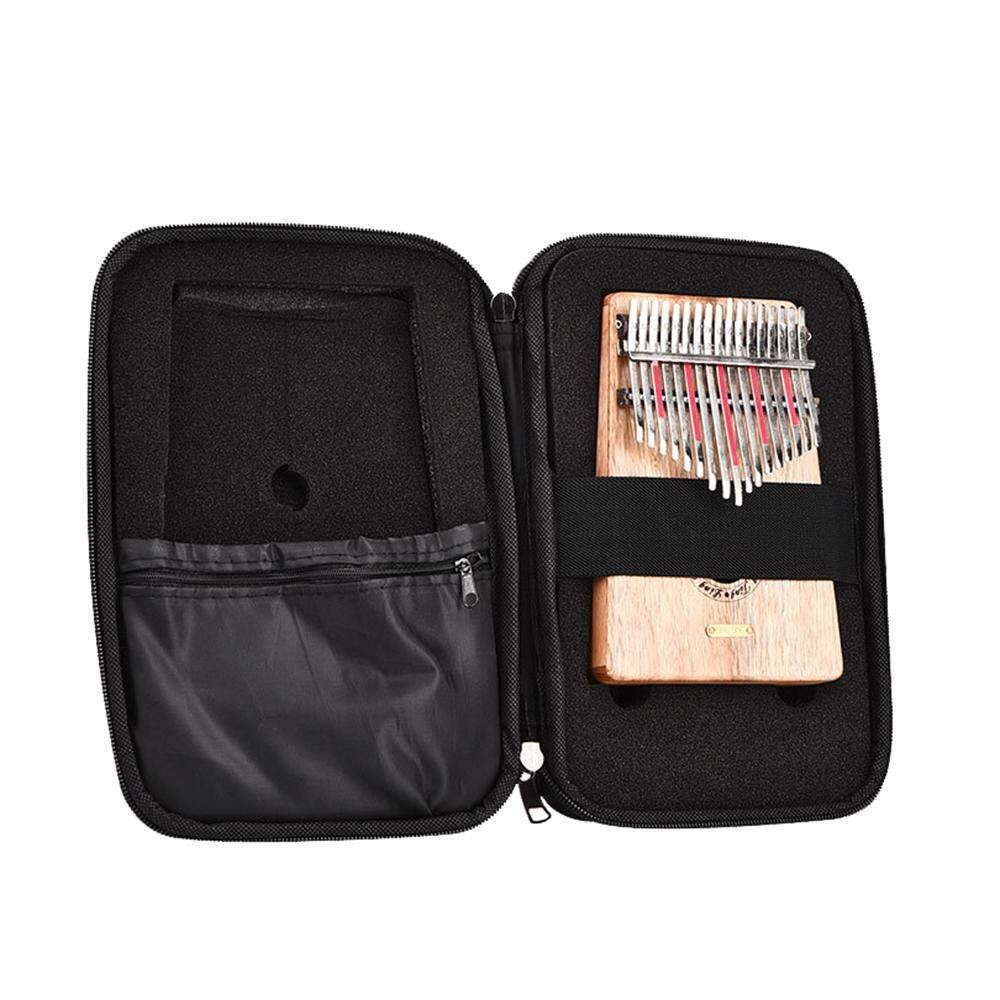 10 Keys 17 Keys Kalimba Case Thumb Piano Mbira Portable Box Bag Black