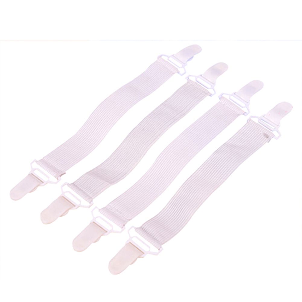 4 Pcs Bed Sheet Mattress Cover Blankets Home Grippers Clip-