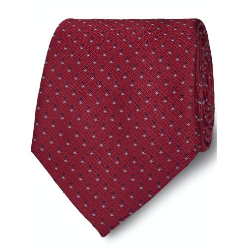 Wide Red And Blue Double Dash Silk Tie