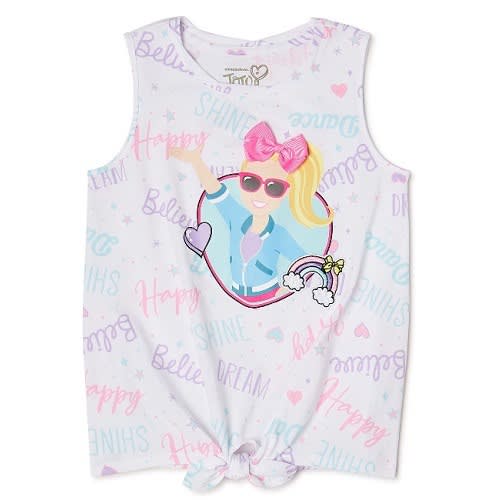 Jojo Siwa Girls Dreams Happy 3d Bow Tank Top