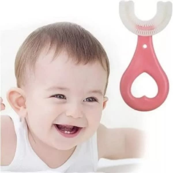 U Shape Toothbrush For Kids -2 Pieces - Pink