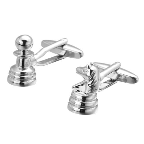 Silver Chess Board Character Cufflinks