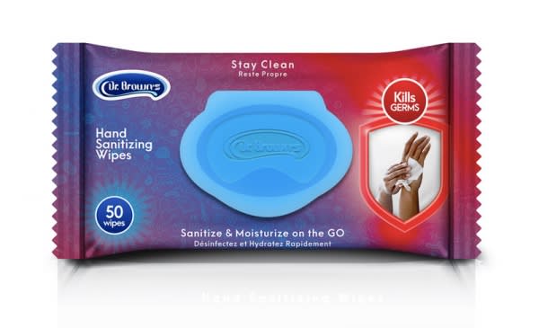 Dr Brown's Hand Sanitizing Wipes - 50 Pieces - 5 Pieces