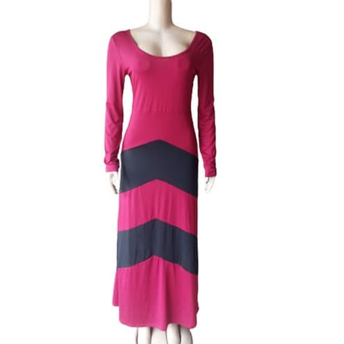 Ladies Maxi Dress-multicolor