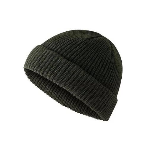Men's Beanie Short Fold Head Warmer - Black