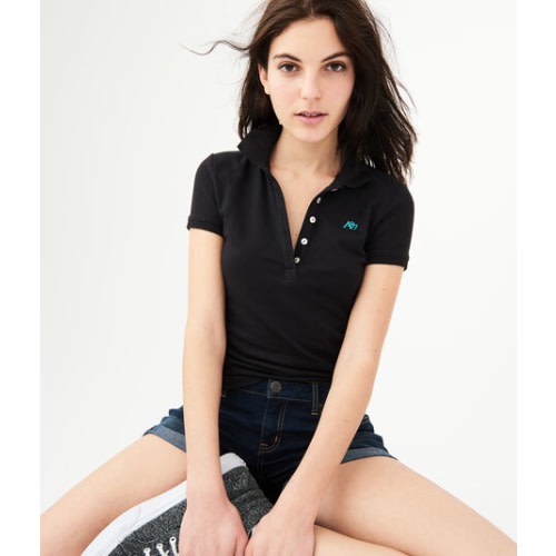 A87 Pique Polo - Black