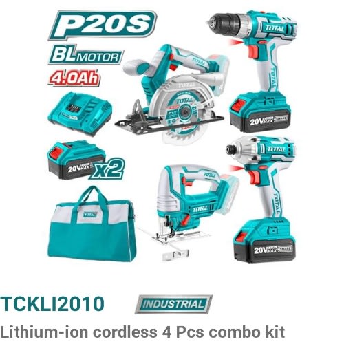 Power Tools Lithium-ion Cordless - Combo Kit -  4 Pieces