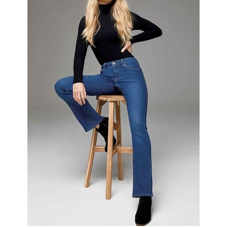 Blue Bootcut Jeans
