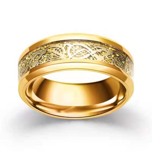 Cross Border 8mm Steel Men's Rings
