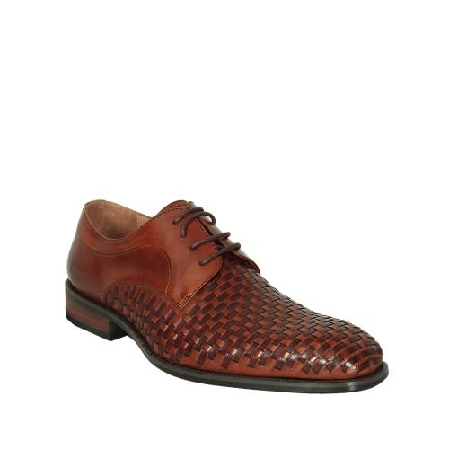 Men’s Smartly Matted Patterned Lace Up Shoe-brown. Msh-4715