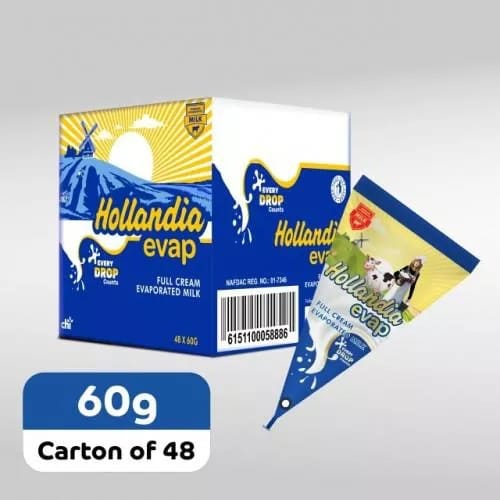 Evaporated Full Cream Milk 60g- 48pcs