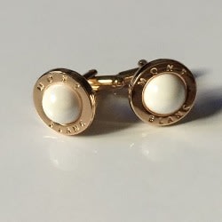Round Cute Men's Luxury Cuff Links- Gold