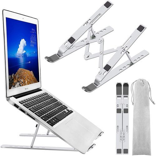 Aluminium Laptop Holder Riser Computer Stand (silver)