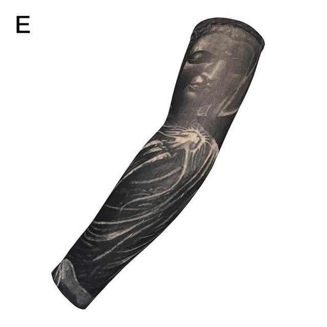 1pc Sunscreen Uv Protection Tattoo Sleeves Arm Set Large