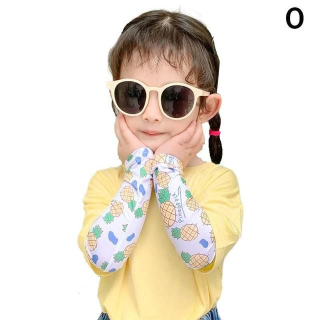 1pc Cute Printed Visor Sleeve Children Cartoon Ice Silk Uv