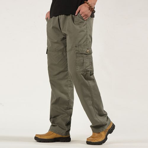 Cargo PantsSports Mountain Bike Trousers Thin Cotton Large Size For Men Green B