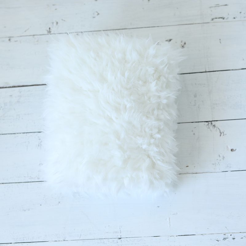 Newborn Backdrop Faux Fur Flokati Rug Blanket Basket