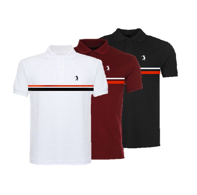 3-in-1 Top Notch Unique Stripe Polo Shirts