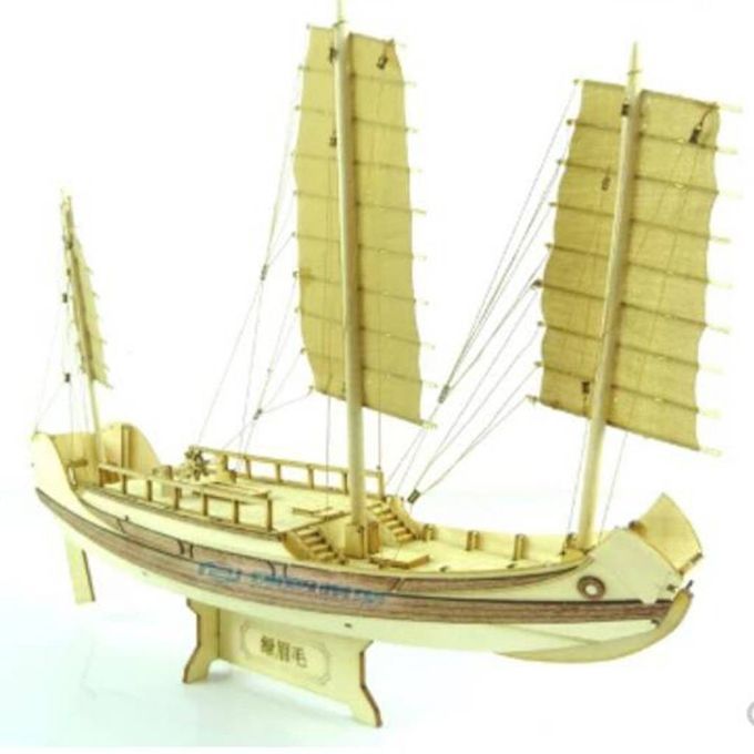 1/148 Wooden Boat Assembled Model Building Kit DIY