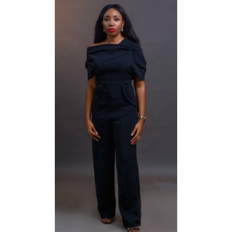 Drape Jumpsuit - Black