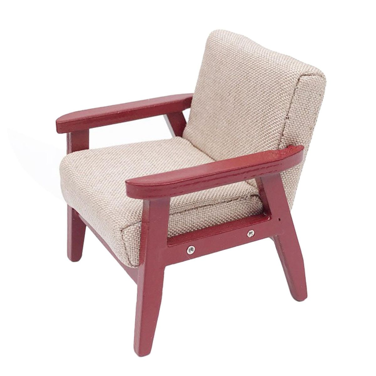 1/12 Miniature Single Sofa Arm Chair - Dolls Couch,Yellow