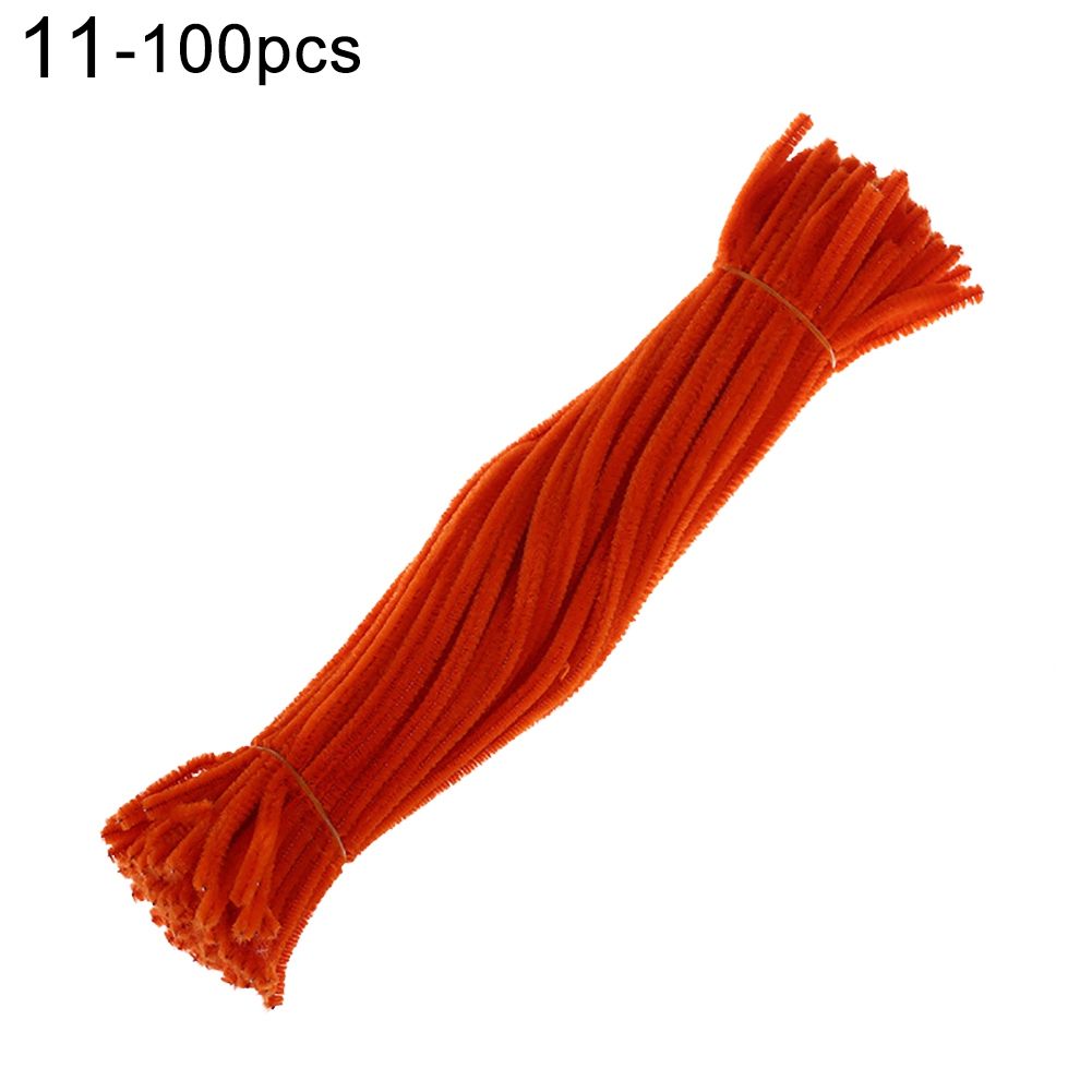 100Pcs Chenille Stems Pipe Cleaners Twist Rods Kids DIY-11#