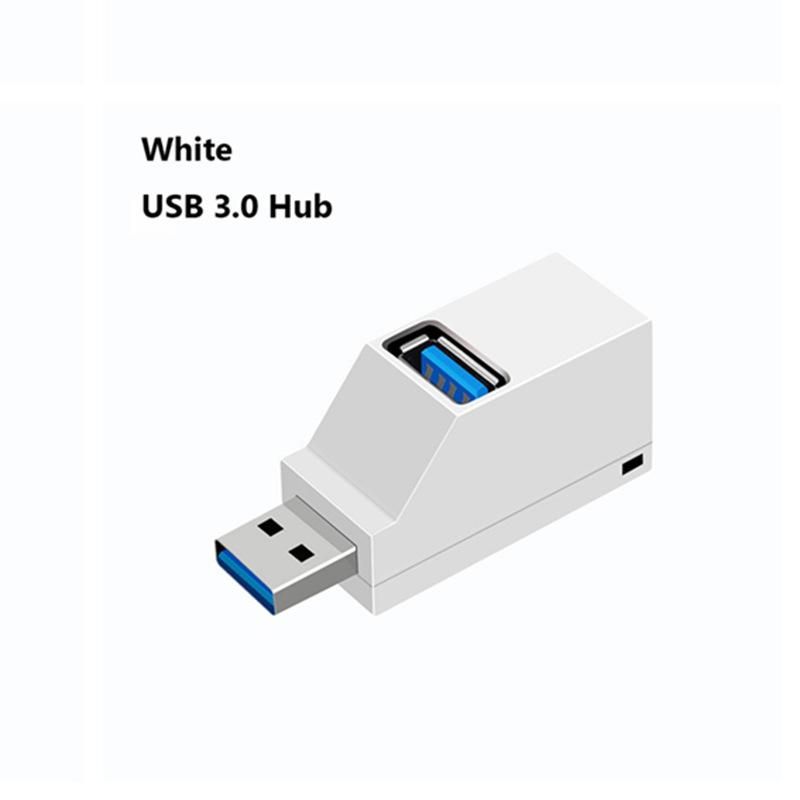 USB3.0 splitter 3-port in-line USB HUB expansion hub 3-port mini portable 2.0+3.0 In-line white bag