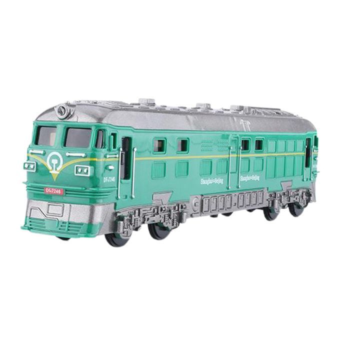 1:87 Alloy Steam Locomotive Traction Engine Trains Toy Model & Green