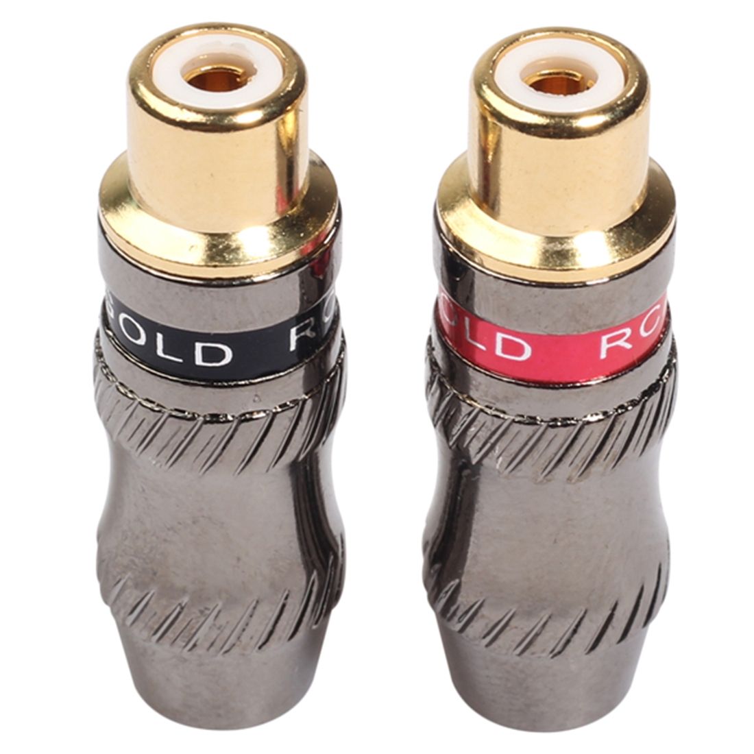 2 PCS RCA Female Plug Audio Jack Adapter For DIY Audio Cable & Video Cable