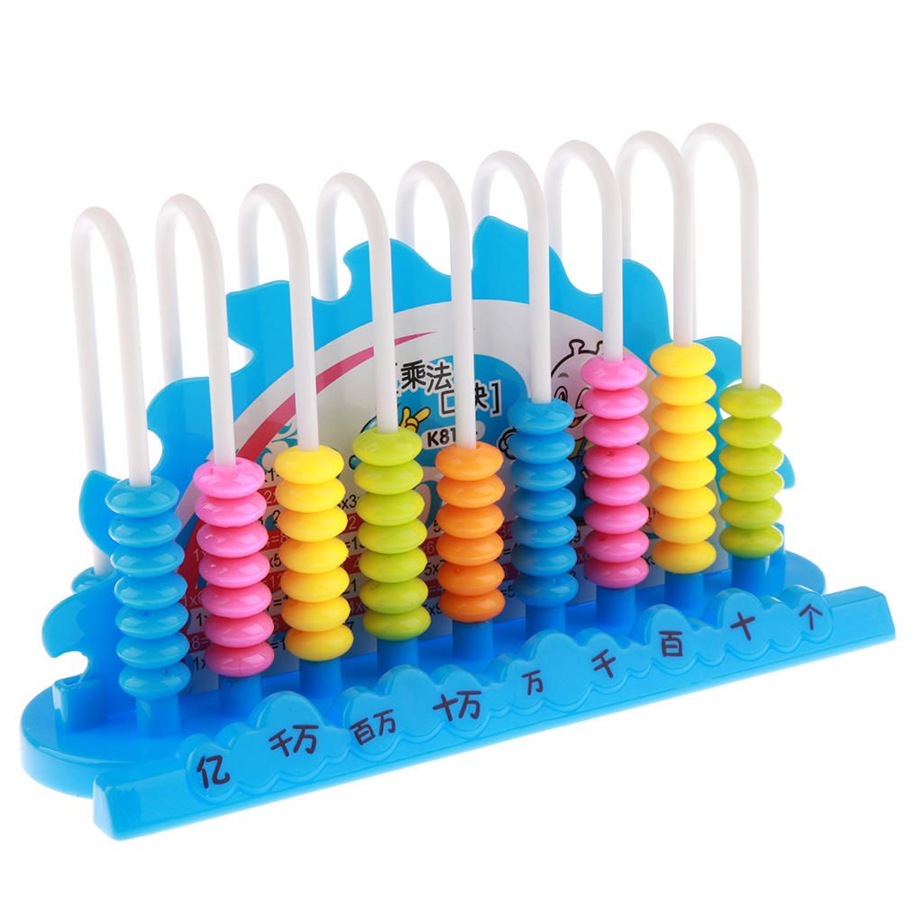 Colorful 9-Arch Abacus Number Counting Beads Children Mathematics Blue