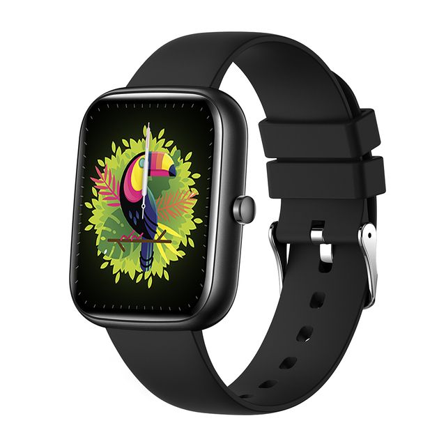 P8 BR 1.69 Inch Smart Watch Men Fitness Tracker IP67 Waterproof Bluetooth International Smartwatch For Android IOS Phone(#Black)