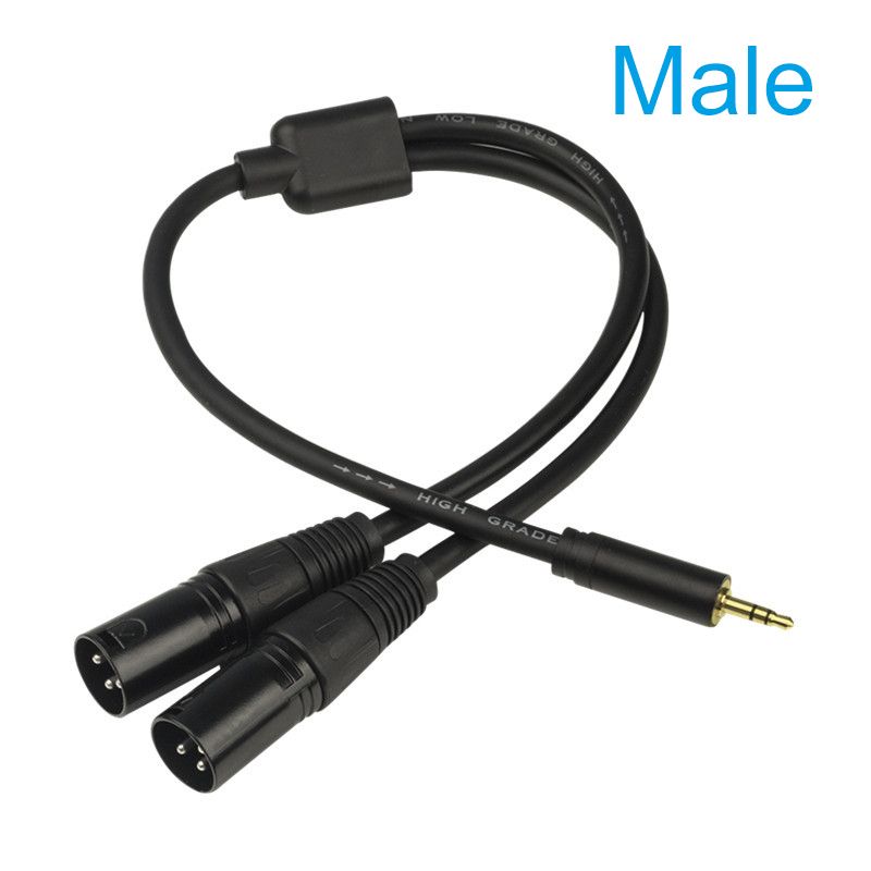 50cm XLR Mini Jack Dual 3 Pin Female Male 2 Xlr Pro Mono To