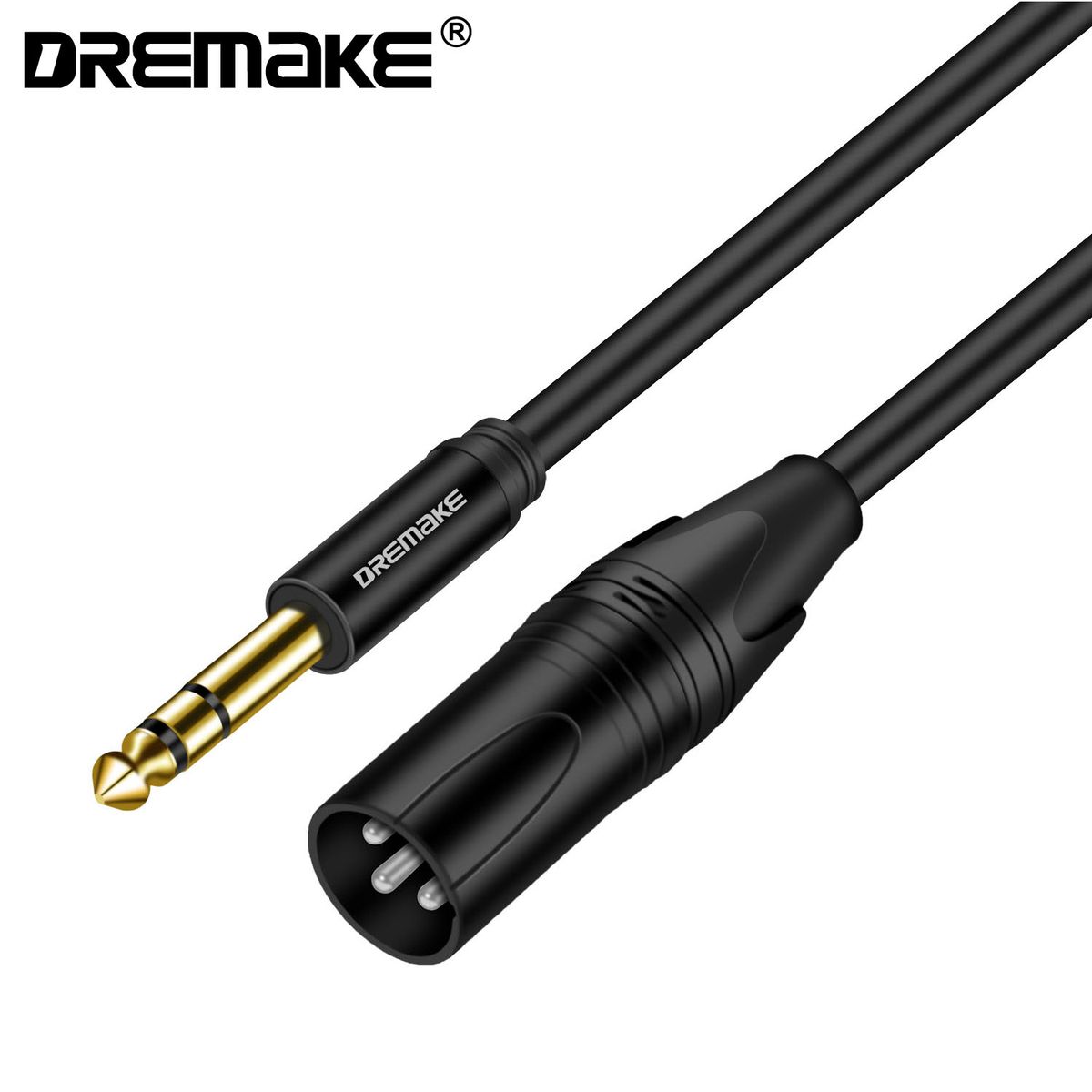 TRS Stereo Jack 6.35mm 1/4 Inch To XLR (3-pin) Balanced