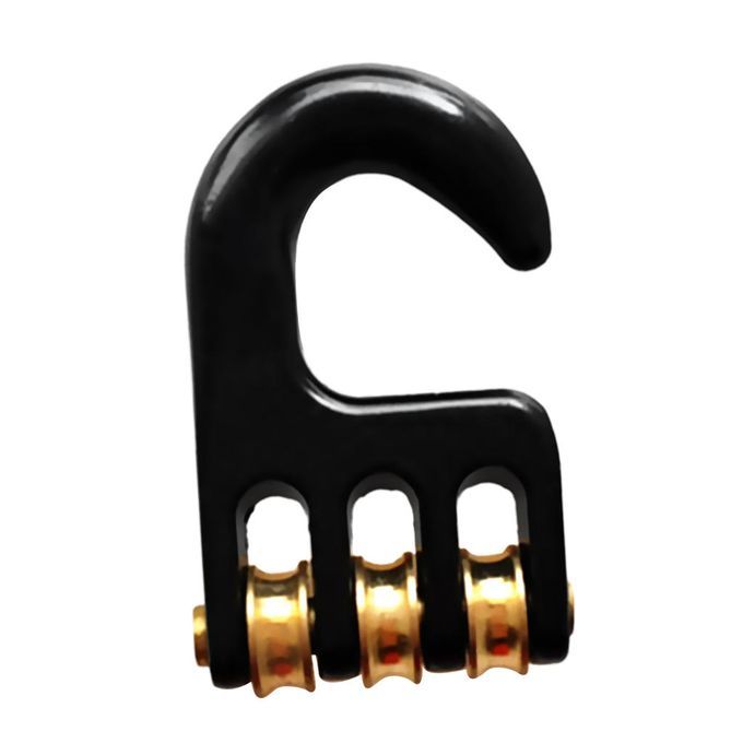 Windsurf Rigging Pulley Hook Aluminum Alloy 3 Wheels Trim Single Plate