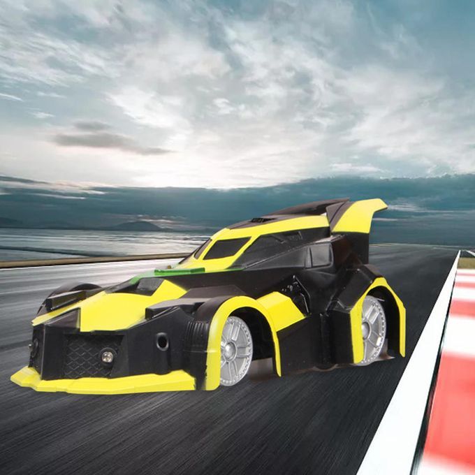 Mini Remote Control Wall Climbing RC Car RC Stunt Car Toy Yellow