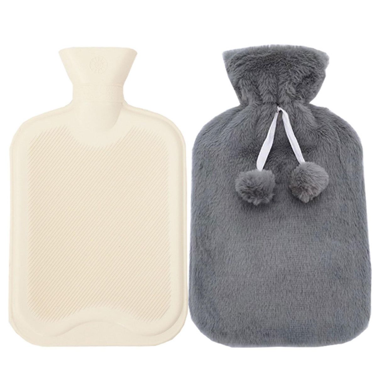 Hot Water Bottle Winter Warm Water Bottle with Christmas Elk Printing Cover